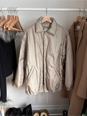 TNA Beige Coaches Jacket